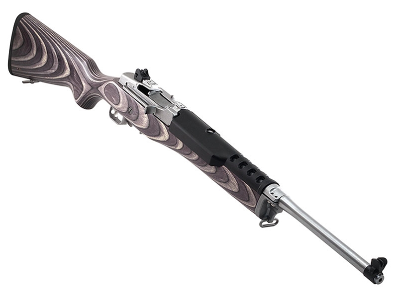 Ruger Mini 14 Ranch 5.56mm 18.5' 5rd Rifle, Stainless -  Gray Laminate, Davidson's Exclusive