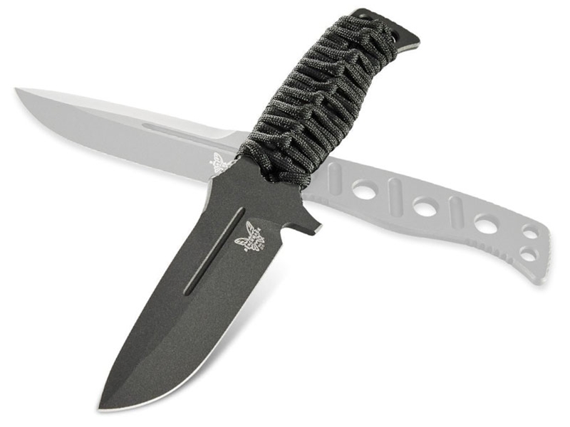 Benchmade Fixed Adamas 4.2' Knife, Cobalt/Black Paracord