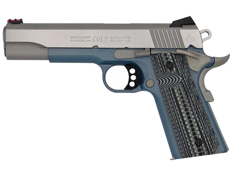Colt Series 70 Competition .45ACP 5' Stainless/Blue Titanium Pistol
