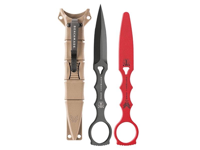 Benchmade SOCP Dagger 3.22' Fixed Knife, Black w/ Sand Sheath & Trainer