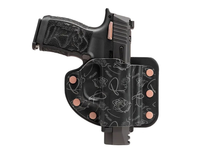 Crossbreed Holsters P365/XL Modular Velcro Lena Rose Print Holster, RH Black
