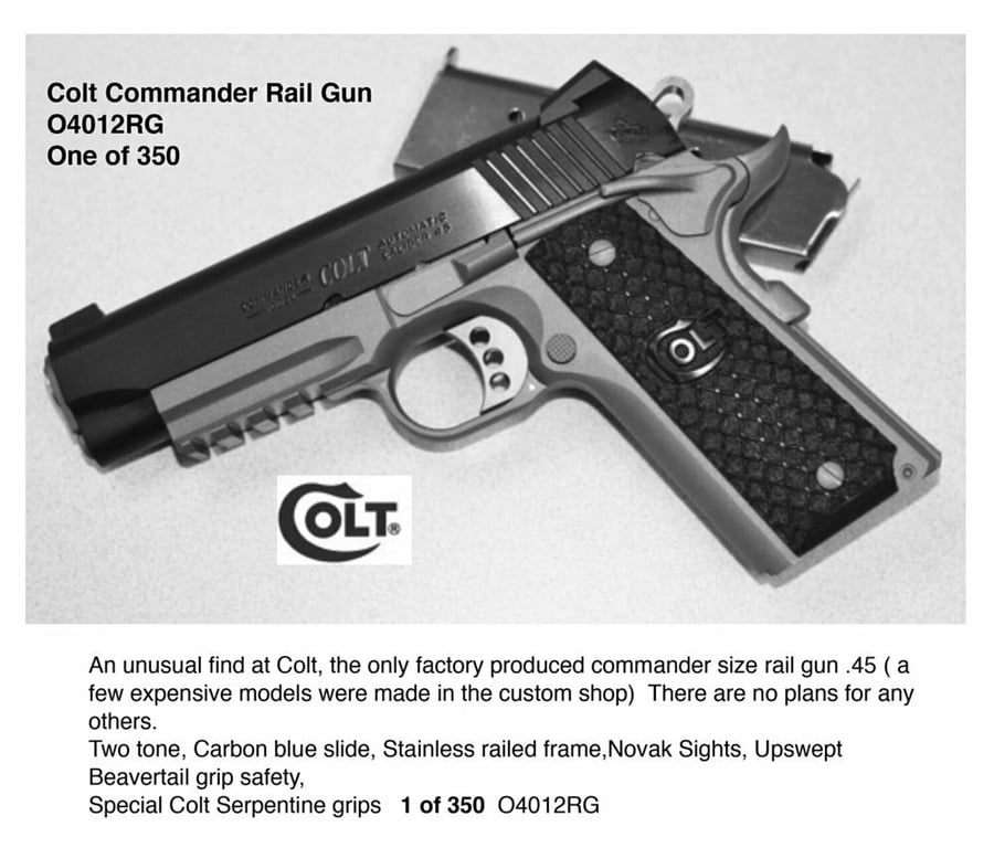 COLT 1911 COLT COMMANDER RAIL GUN