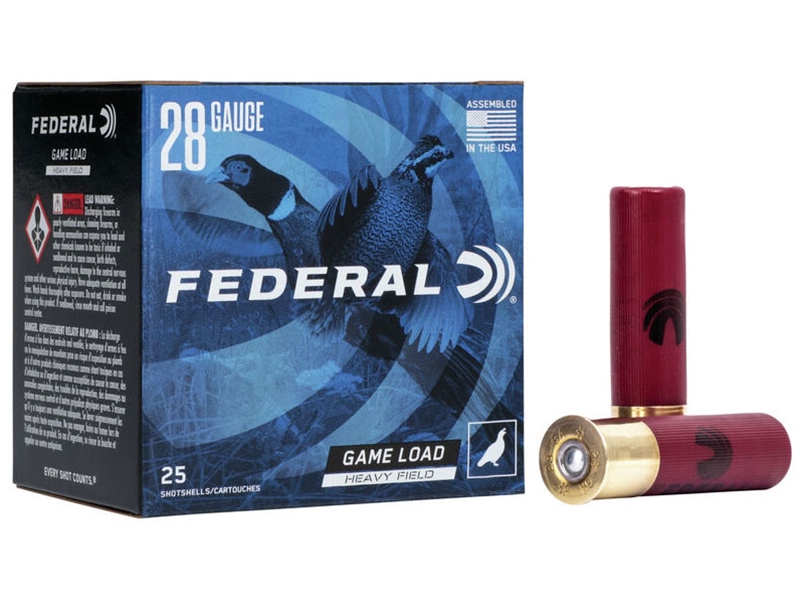 Federal Game Shok Hi Brass 28GA 2.75' 1oz #6 Shot 25rd