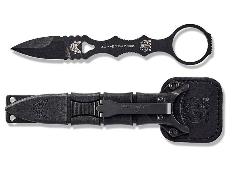 Benchmade Mini SOCP Spear Point 2.22' Fixed Knife, Black