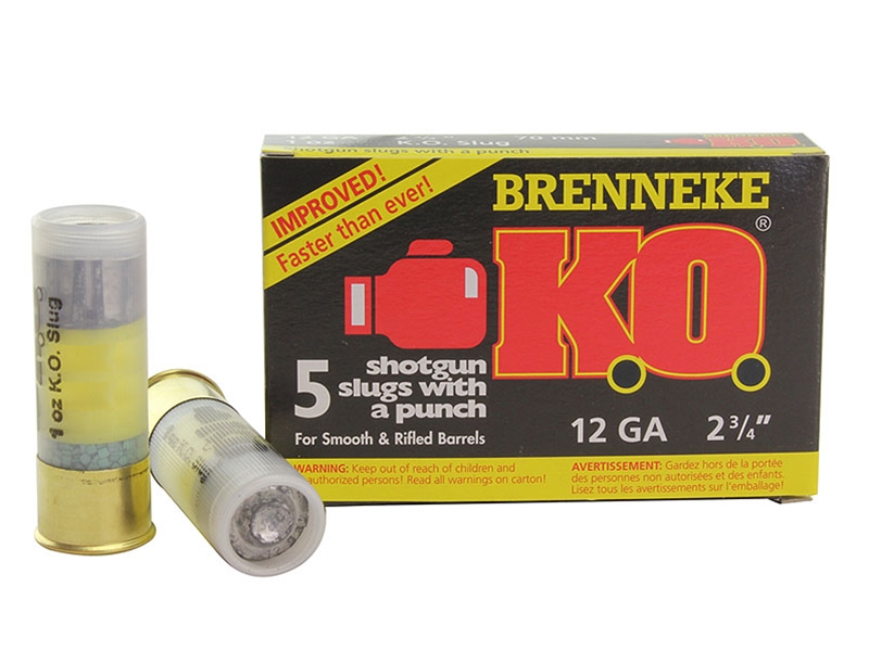 Brenneke K.O. 12GA 2.75' 1oz Slug 5rd
