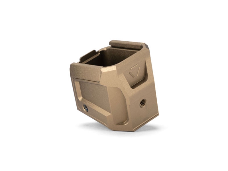 Strike Industries Aluminum Extended Magazine Plate for Sig Sauer 9mm P320, FDE