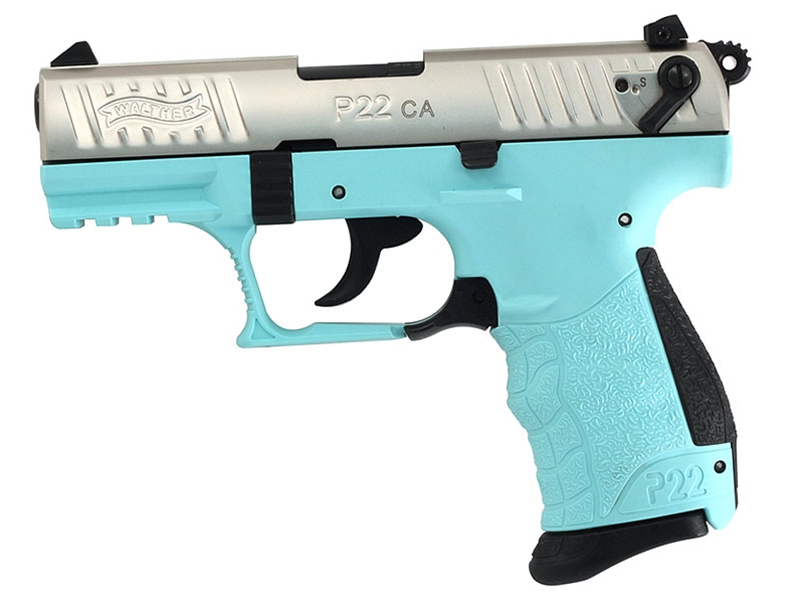 Walther Arms P22 22LR 3.4' Angel Blue/Nickel CA