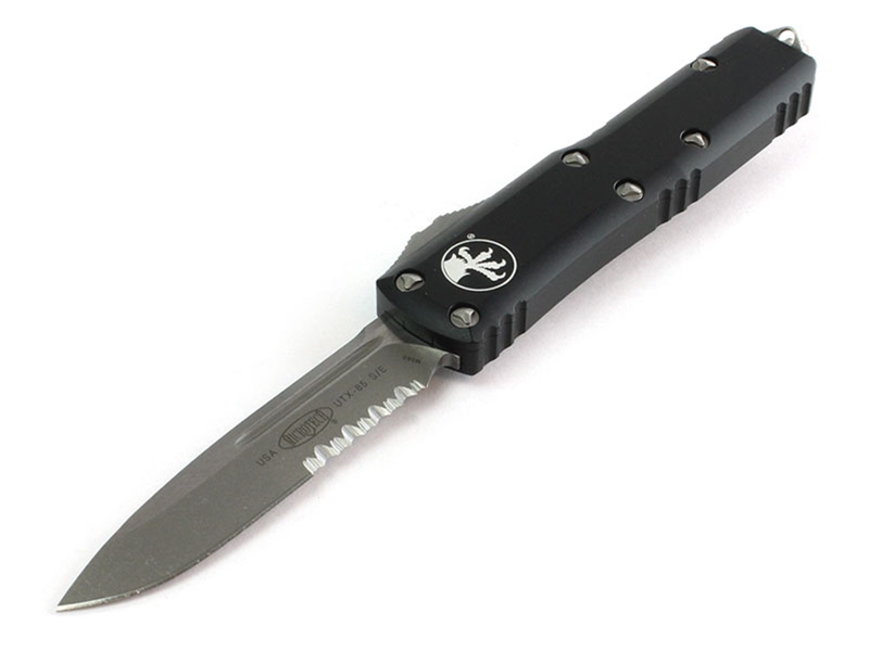 Microtech Knives UTX-85 S/E Partially Serrated Black 3.4' Apocalyptic