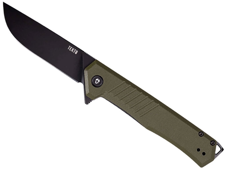 Tekto F1 Alpha 3.1' Folding Knife, OD Green G10/Black Accents