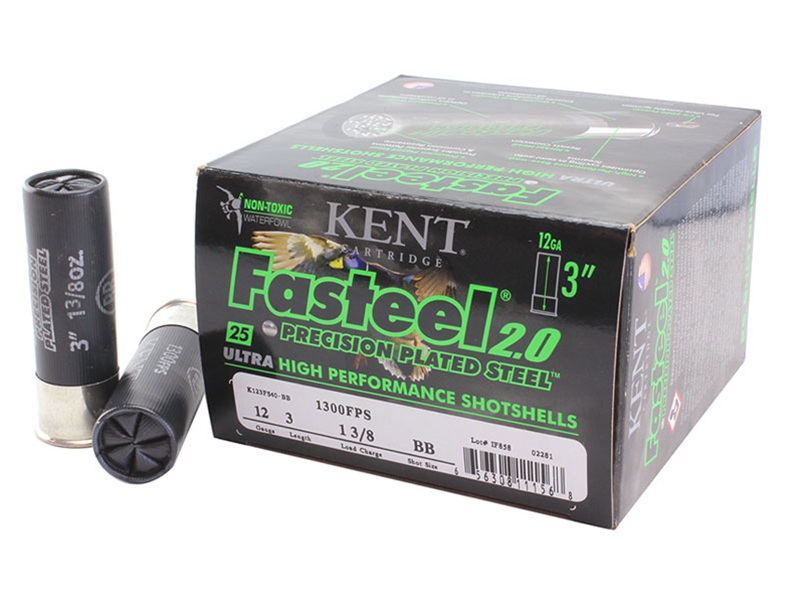Kent Cartridge Fasteel 2.0 12GA 3' 1 3/8oz BB Shot 25rd