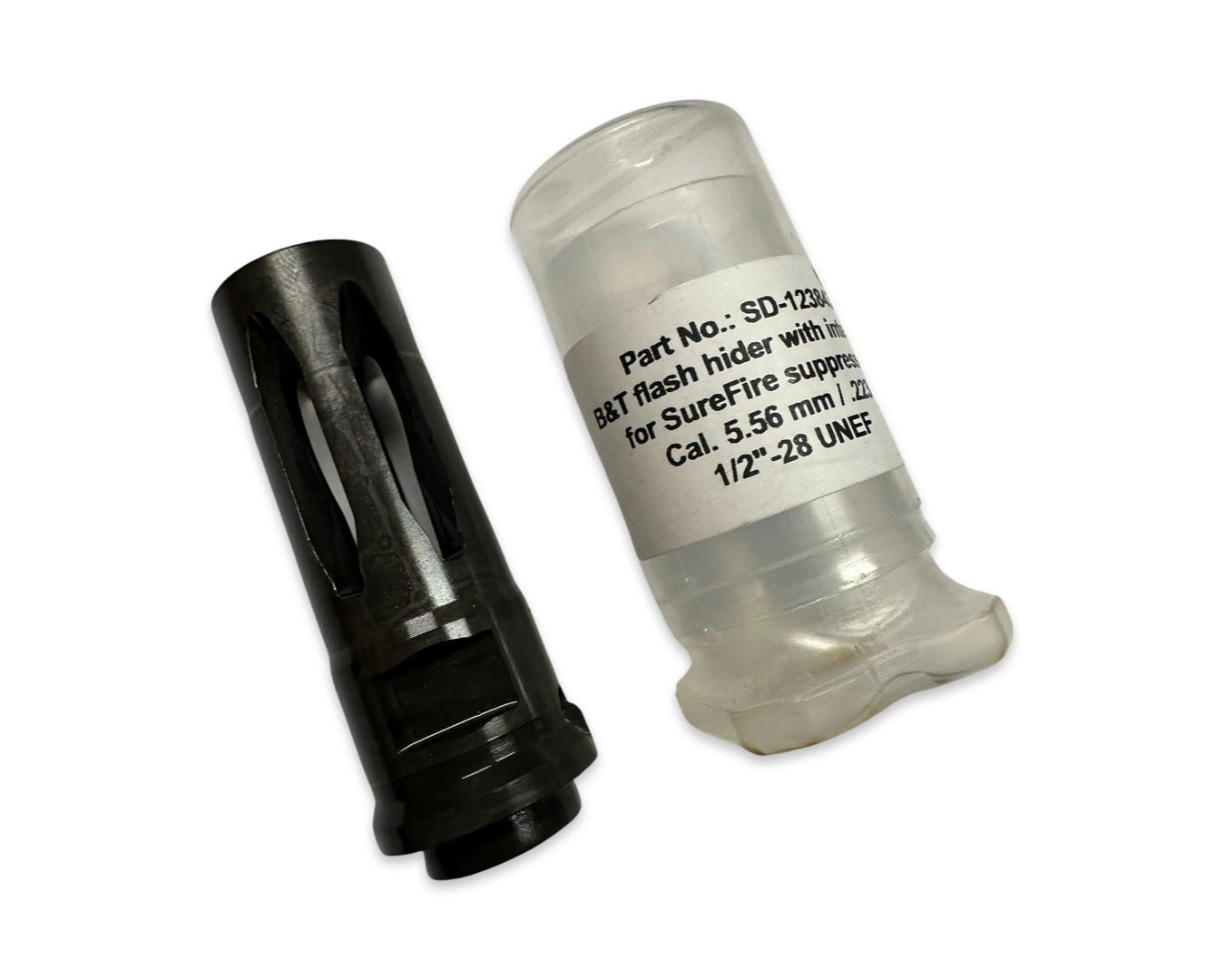 B&T Flash Hider SUREFIRE Interface – Rotex / SF – 5.56mm – 1/2×28 SD-123843
