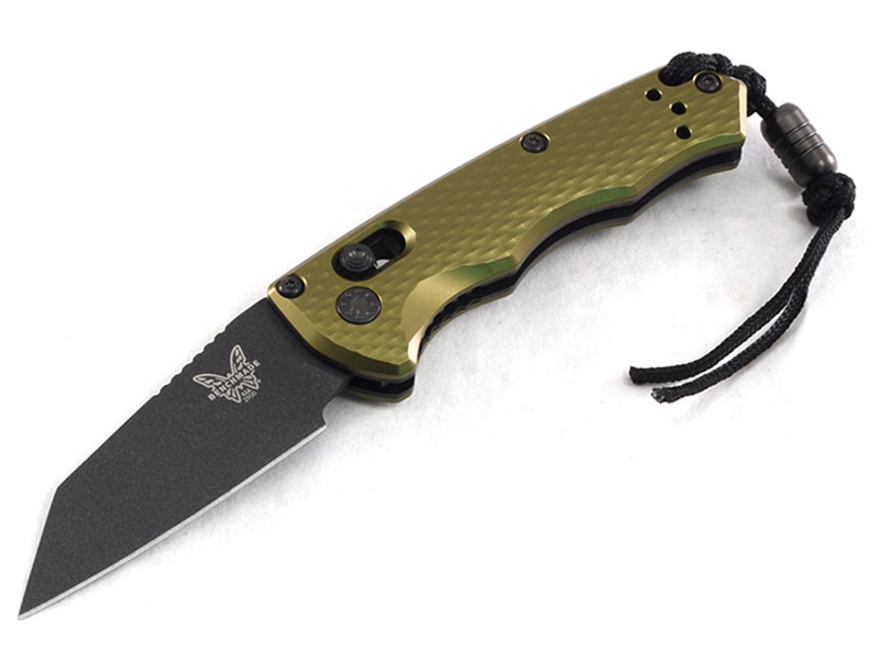 Benchmade Auto Immunity 2.49' AXIS Folding Knife, Woodland Green Aluminum