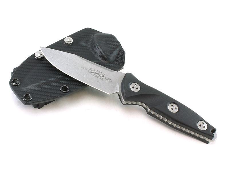 Microtech Knives Socom Alpha Mini S/E Stonewash 3.78' Black G10