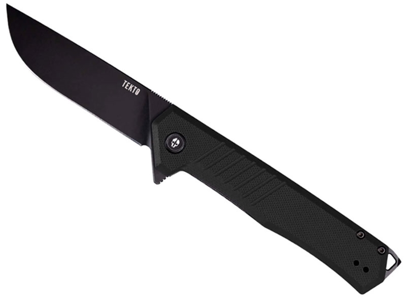 Tekto F1 Alpha 3.1' Folding Knife, Black G10/Black Accents