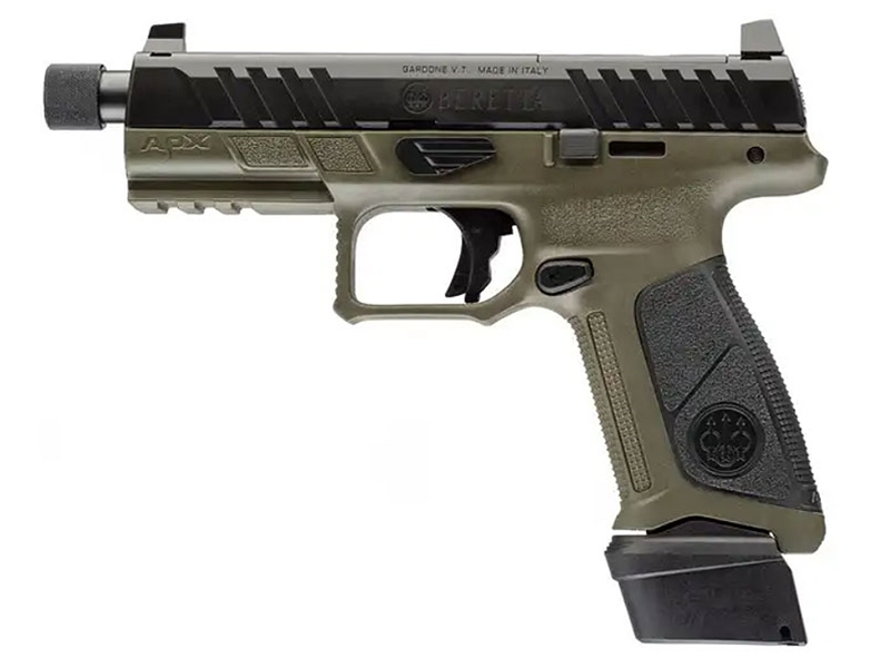 Beretta APX A1 Tactical 4.8' Pistol, OD Green TB