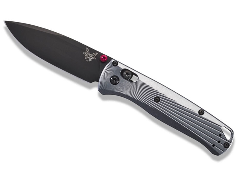 Benchmade Bugout 3.24' AXIS Folding Knife, Black/Gray Aluminum