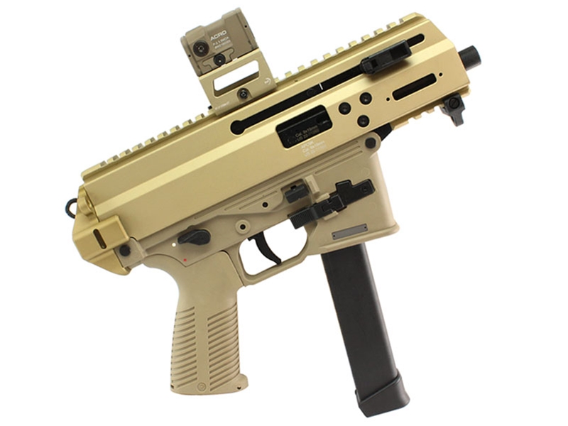 B&T APC9K Pro 9mm 4.3' Pistol, Glock Lower, Coyote Tan w/ ACRO P-2