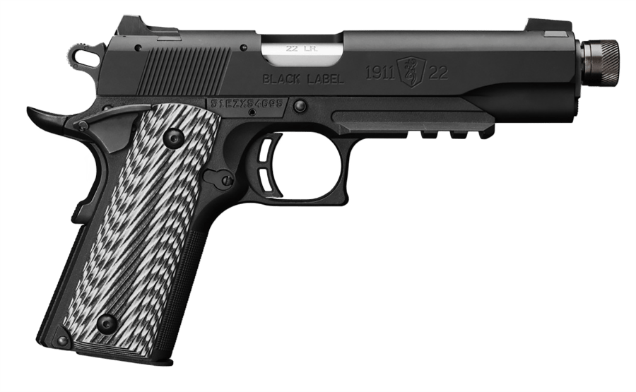 BROWNING 1911-22 BLACK LABEL SUPPRESSOR READY WITH RAIL