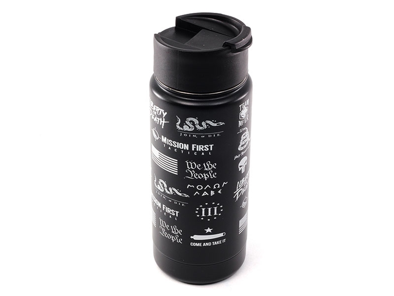 Mission First Tactical 16oz Flip Top Collage All - Silver
