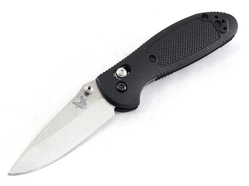 Benchmade Mini Griptilian Drop Point 2.91' Knife, Black Grivory