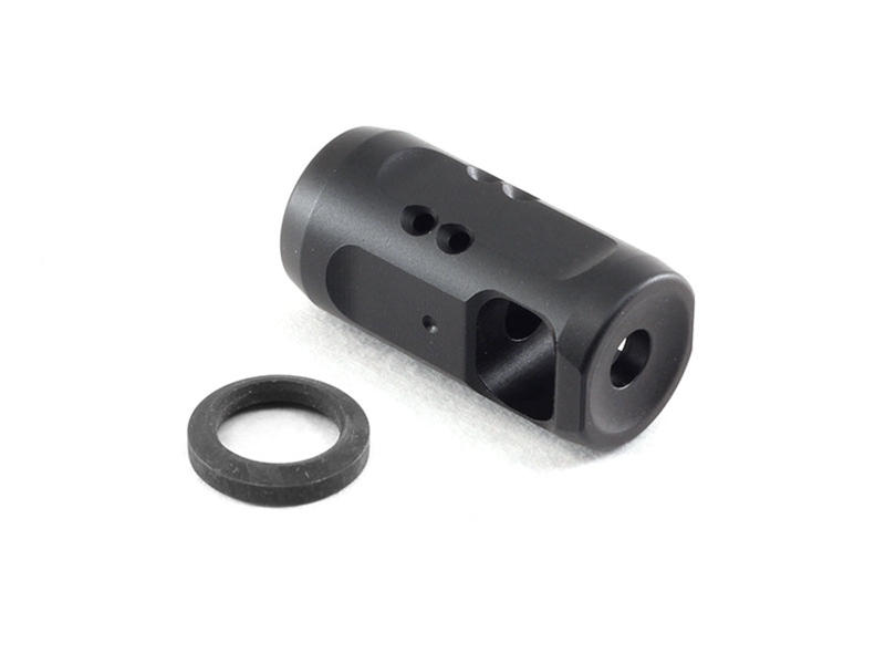 Sparrow Dynamics 1-Port Muzzle Brake, 5.56, 1/2x28 Black