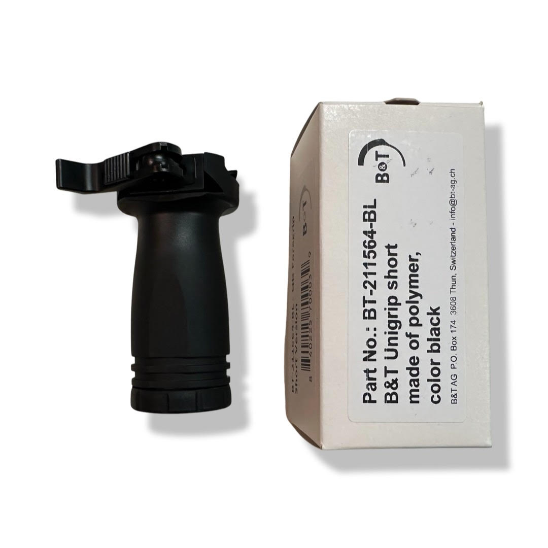 B&T Vertical Grip QD VFG Black with removable storage compartment