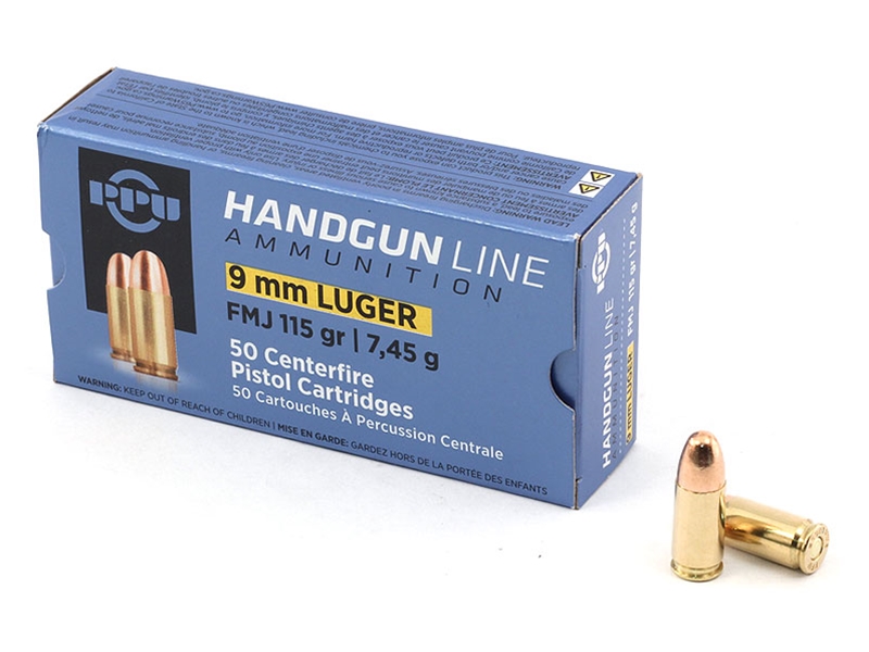 PPU Handgun 9mm 115gr FMJ 50rd