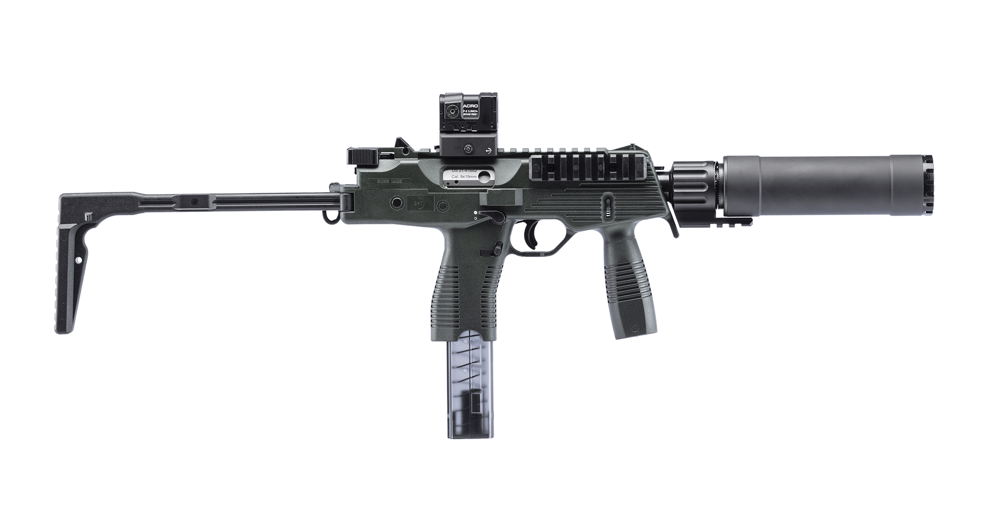 B&T TP9 SBR With RBS TP9 SUPPRESSOR Combo- Black