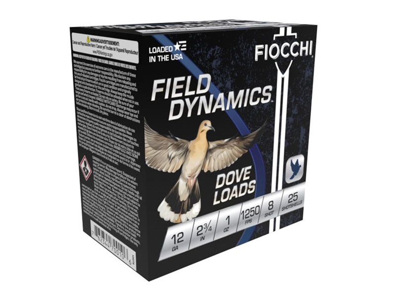 Fiocchi Dove & Quail 12GA #8 Shot 1oz 25rd