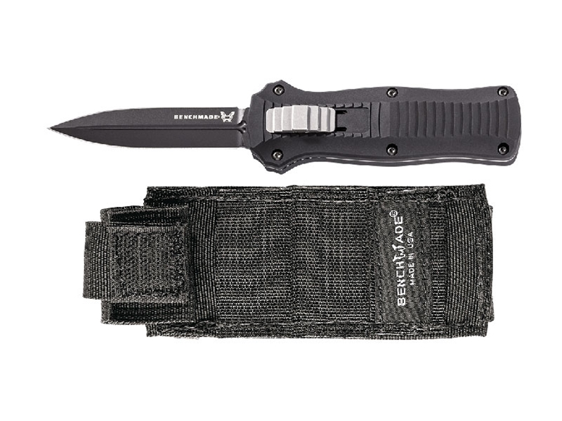 Benchmade Mini Infidel 3.1' OTF Knife, Black/Black Aluminum