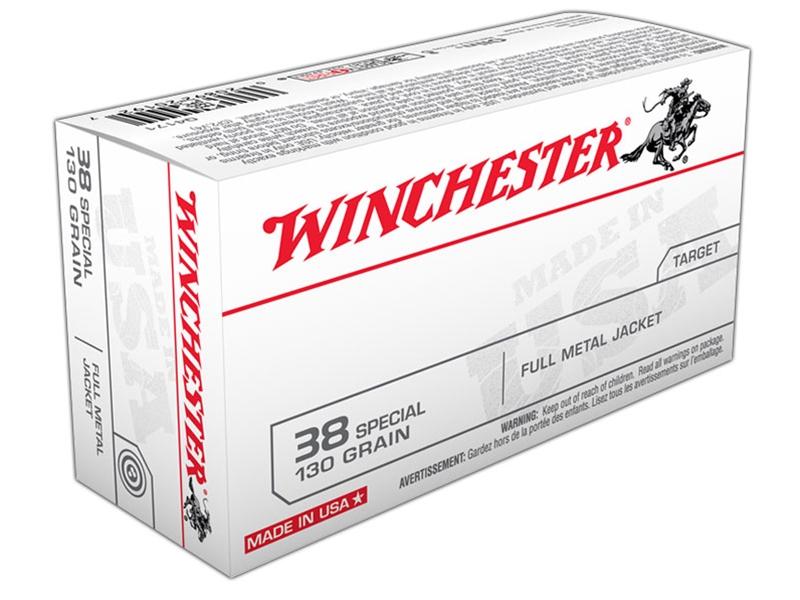 Winchester USA .38Spl 130gr FMJ 50rd