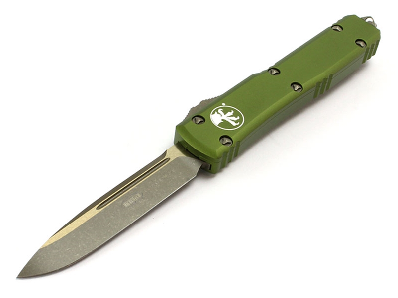 Microtech Knives Ultratech Apocalyptic 3.46' S/E Bronze, OD Green Aluminum