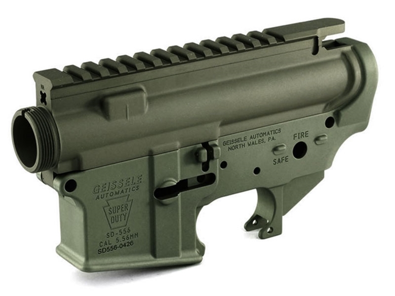 Geissele Super Duty 5.56 Stripped Upper/Lower Receiver Set, OD Green