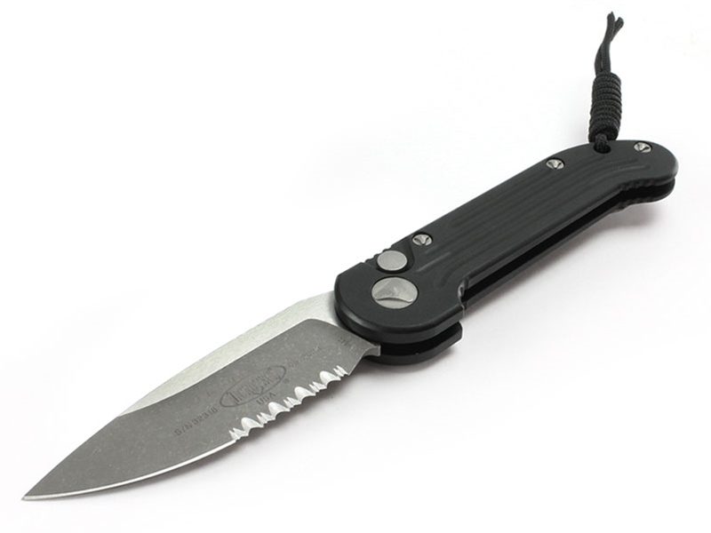 Microtech Knives LUDT Auto 3.37' S/E Apocalyptic Combo, Black