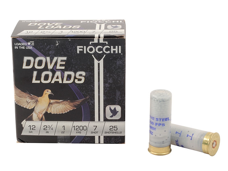 Fiocchi 12DLS17 Dove 12 Gauge 2.75' 1 oz 7 Shot 25rd