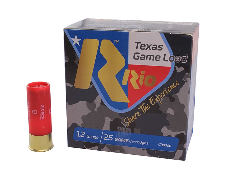 Rio Ammo Texas Game Load 12GA 2 3/4' 1 1/4oz 6 Shot 25rd