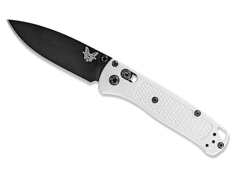 Benchmade Mini Bugout 2.82' AXIS Folding Knife, Black/White Grivory