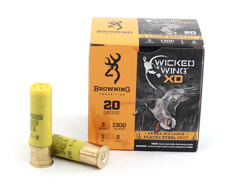 Browning Wicked Wing XD 20GA 3' 1oz 2 Steel Shot 25rd