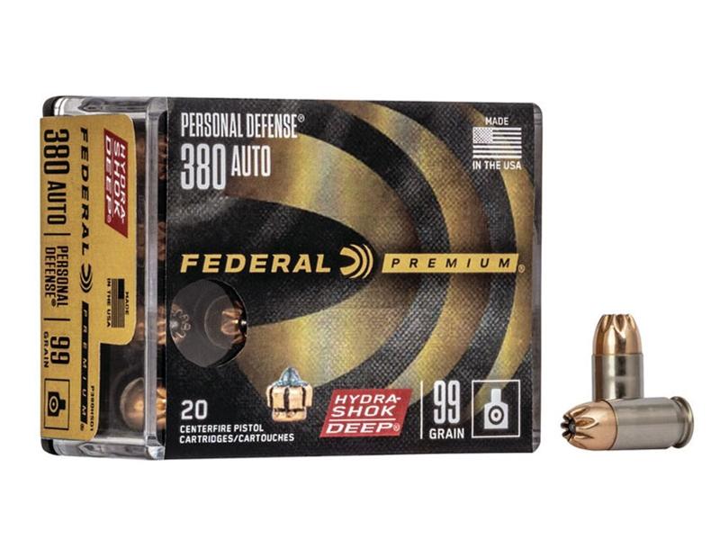 Federal Hydra-Shok Deep .380 ACP 99gr HP 20rd