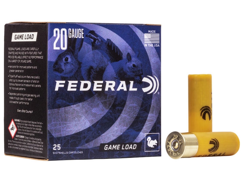 Federal Game-Shok Upland 20GA 2.75' 7/8 oz 8 Shot 25rd