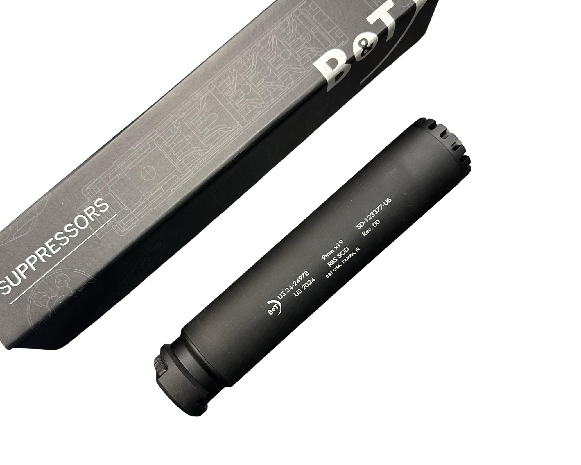 B&T SQD 9MM Suppressor- Full Size SD-123377-US
