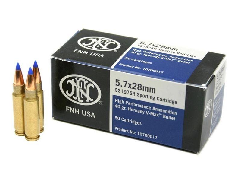 FN SS197SR 5.7x28 40gr Hornady V-Max 50rd