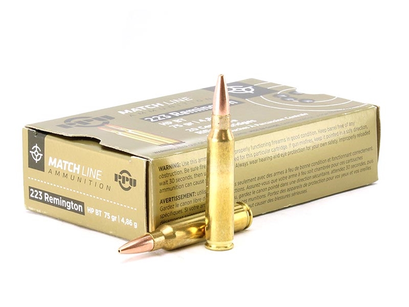 PPU Match .223REM 75gr HPBT 20rd