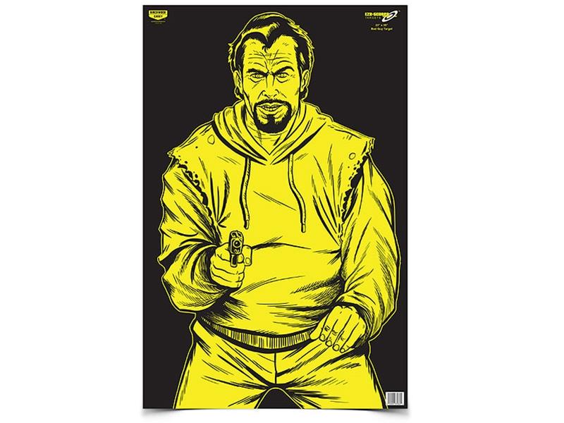 Birchwood Casey Eze-Scorer 23'x35' Bad Guy Yellow/Black Paper Target, 1pk