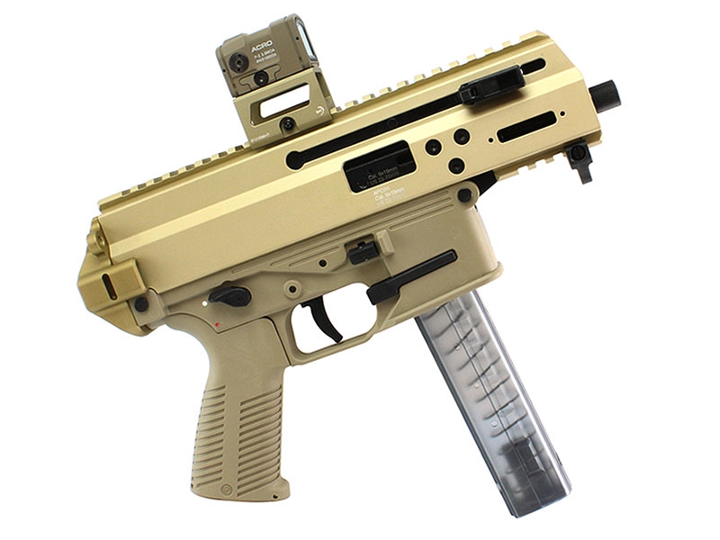 B&T APC9K Pro 9mm 4.3' Pistol, Coyote Tan w/ ACRO P-2