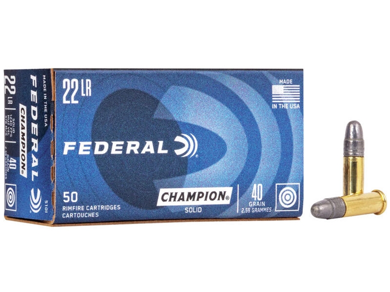 Federal Champion Training .22LR 40gr Solid LRN 50rd