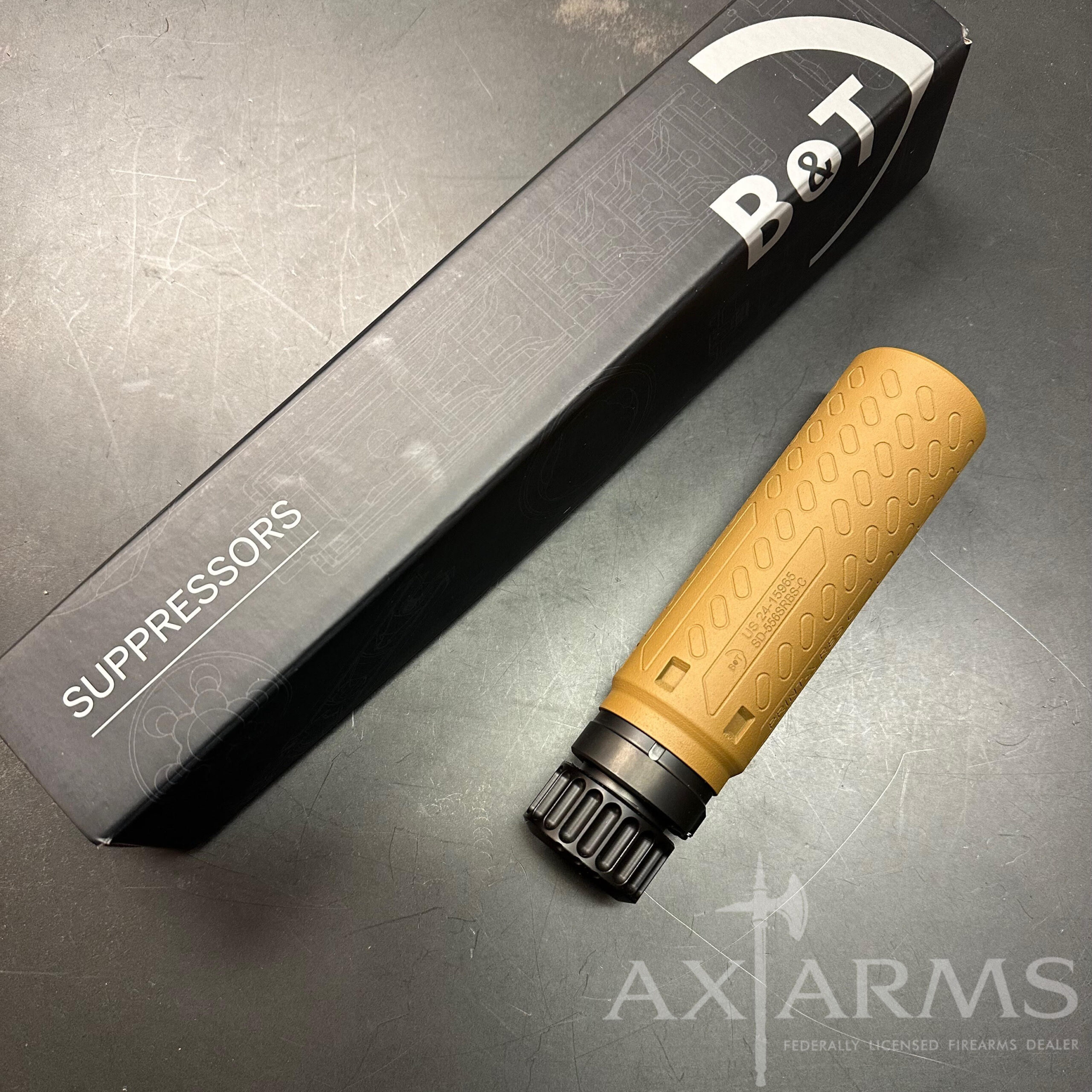 B&T Print-X SRBS 556 Compact RAL8000 Suppressor 3D Printed Inconel SD-556SRBS-C-RAL