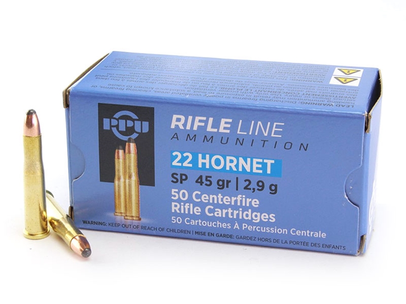 PPU 22 Hornet 45gr SP 50rd