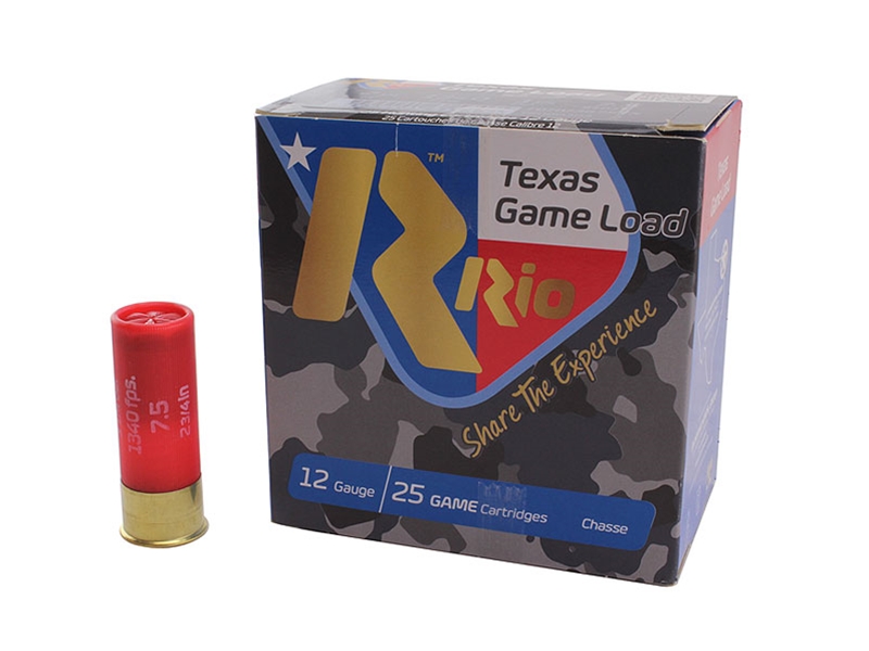 Rio Ammo Texas Game Load 12GA 2 3/4' 1 1/4oz 7.5 Shot 25rd