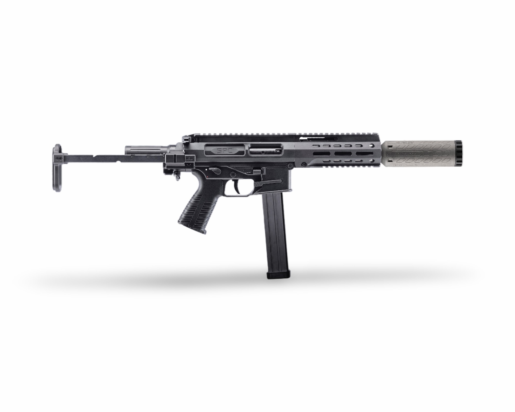 B&T SPC45 SD SBR with Telescopic Stock, Integrally Suppressed with Print-X TI Suppressor – BT-500168-SD-SBR-TS